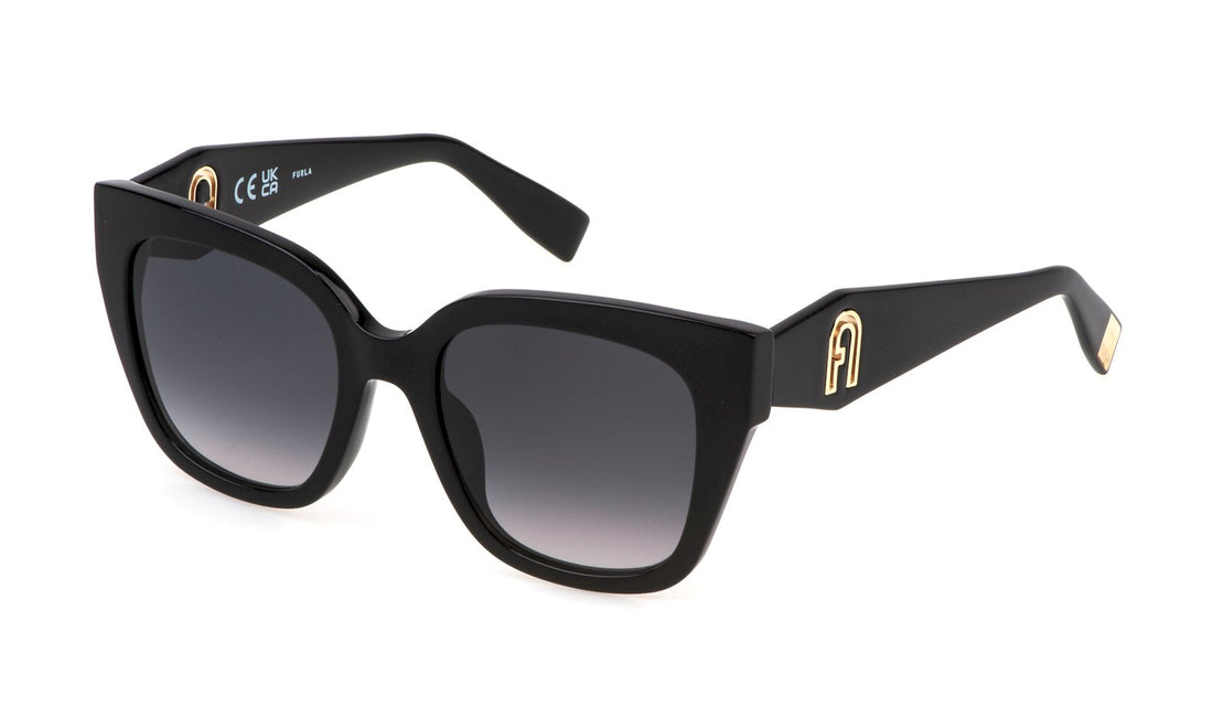 Solglasögon furla sfu812 0700 negro square femenino storlek 53mm - Huvudvy