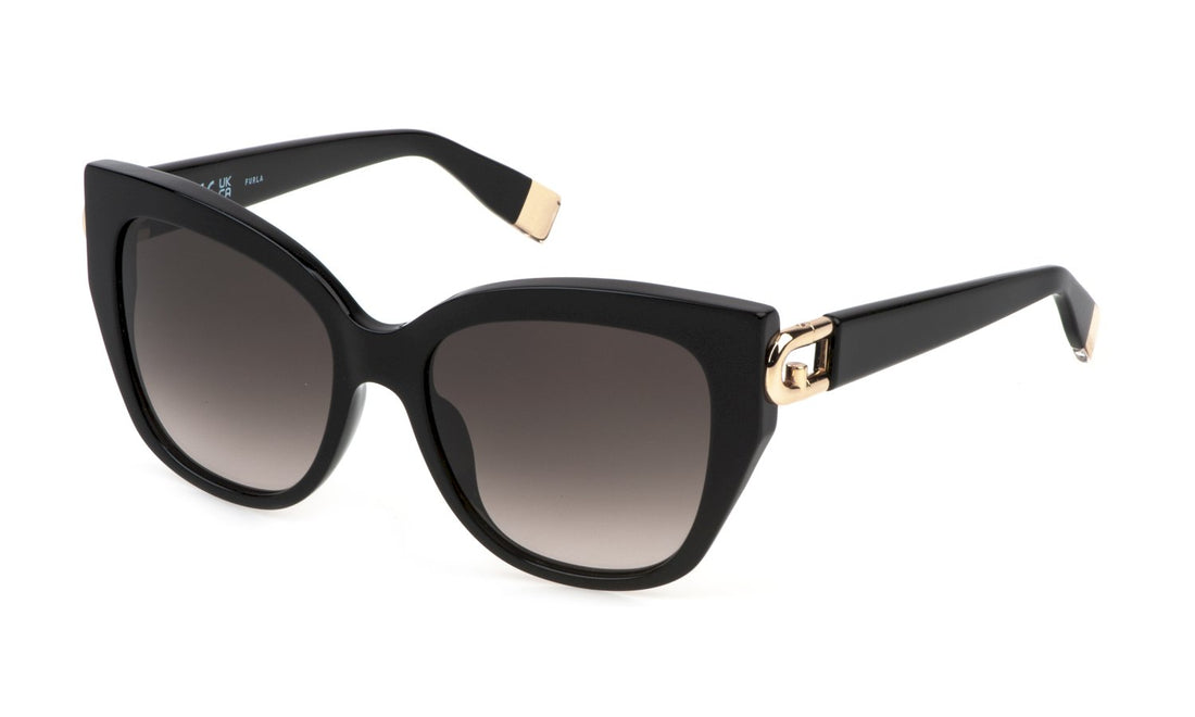 Solglasögon furla sfu816 0700 negro square femenino storlek 55mm - Huvudvy