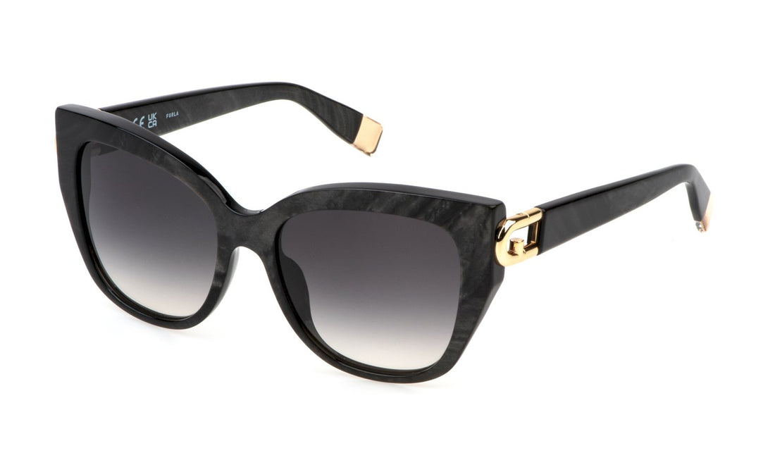 Lunettes de soleil furla sfu816 0701 negro square femenino taille 55mm - Vue principale