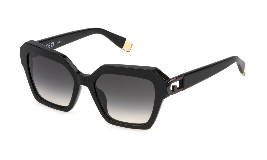 Solglasögon furla sfu817 700y negro square femenino storlek 53mm - Huvudvy