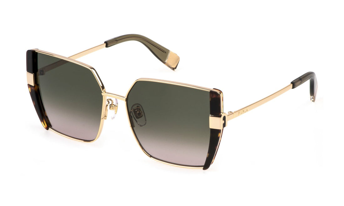 Solglasögon furla sfu819 300k dorado square femenino storlek 57mm - Huvudvy