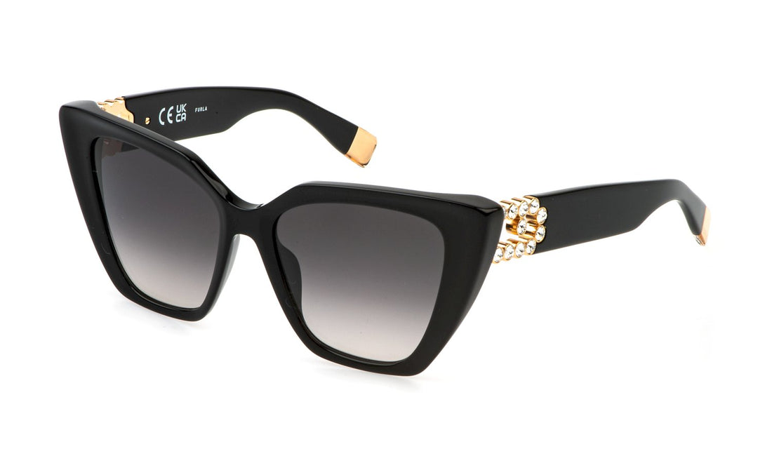 Solglasögon furla sfu879s 700s negro butterfly femenino storlek 54mm - Huvudvy