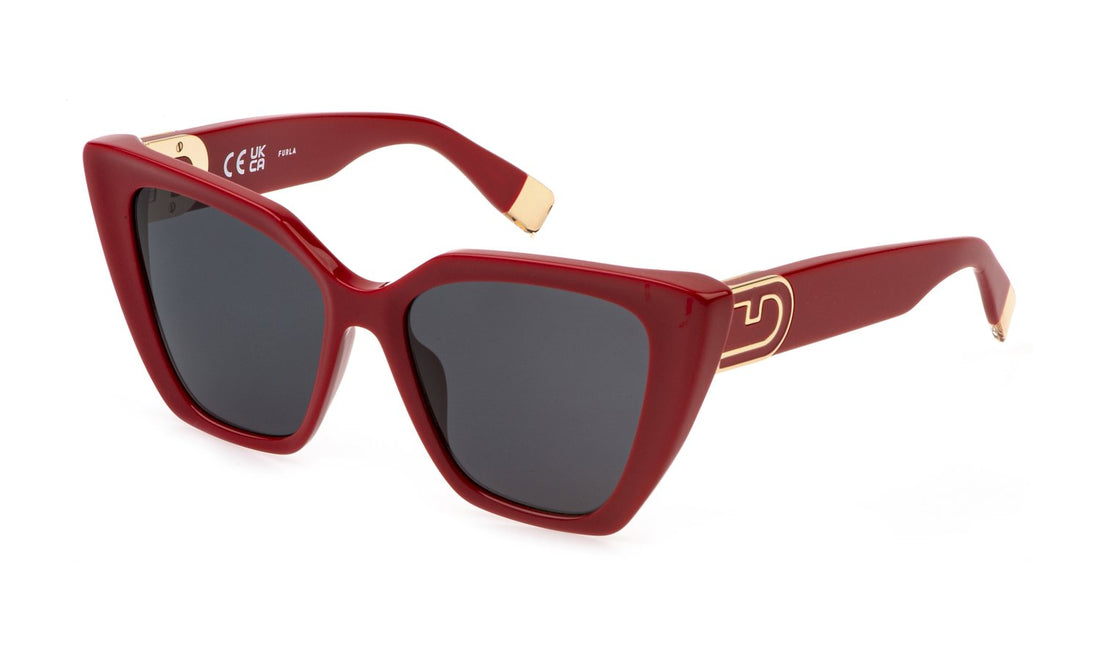Solglasögon furla sfu879 09lb rojo butterfly femenino storlek 54mm - Huvudvy