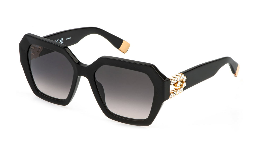 Solglasögon furla sfu880s 700s negro geometric femenino storlek 55mm - Huvudvy