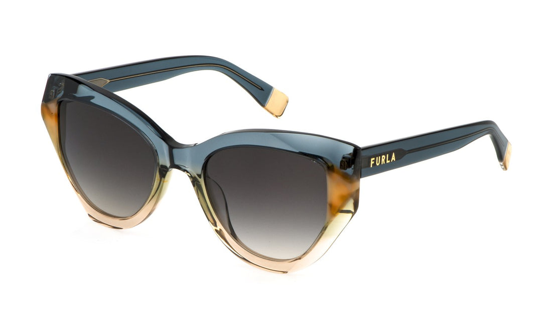 Lunettes de soleil furla sfu886v 07ng verde geometric femenino taille 54mm - Vue principale