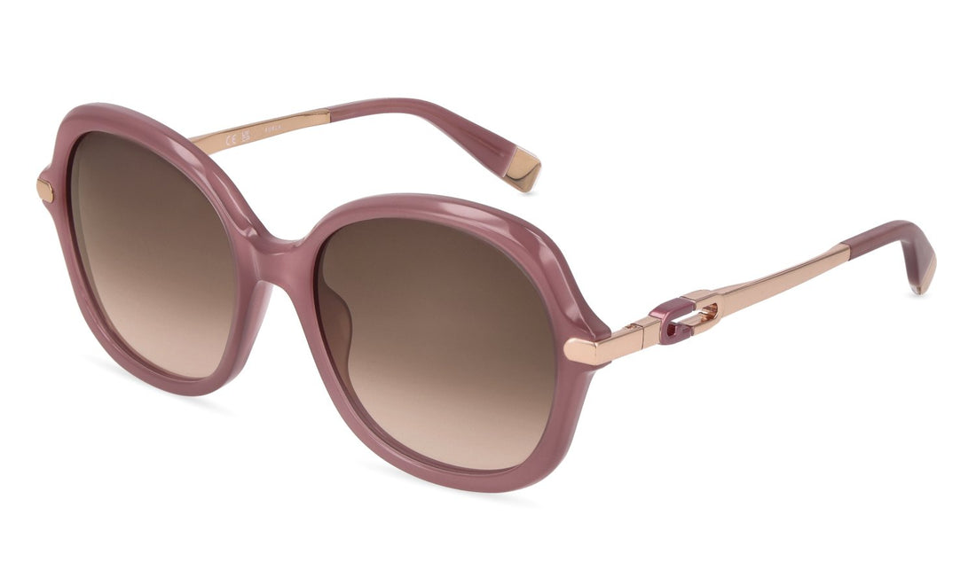 Lunettes de soleil furla sfub14 04g9 rosa geometric femenino taille 56mm - Vue principale