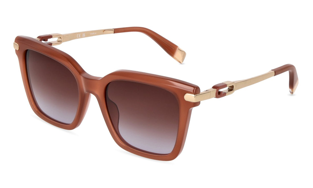 Lunettes de soleil furla sfub15 08yl marron square femenino taille 53mm - Vue principale