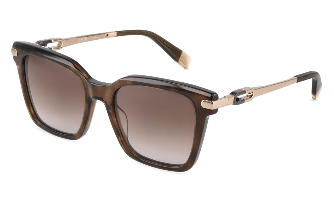 Lunettes de soleil furla sfub15 apey havana square femenino taille 53mm - Vue principale