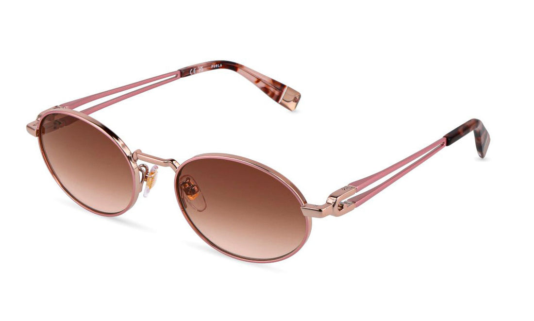 Occhiali da sole furla sfub30 0f38 marron oval femenino taglia 55mm - Vista principale