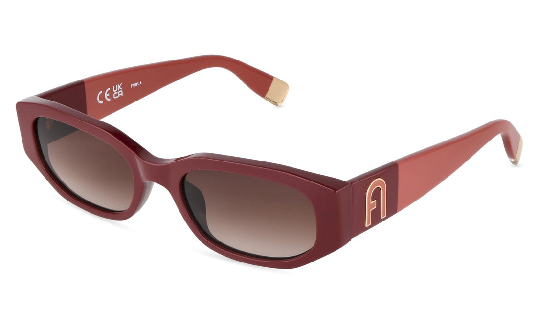 Lunettes de soleil furla sfub47v 0u78 rojo geometric femenino taille 55mm - Vue principale