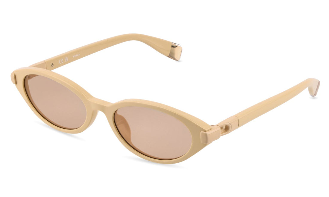 Lunettes de soleil furla sfub49 0aec beige oval femenino taille 54mm - Vue principale