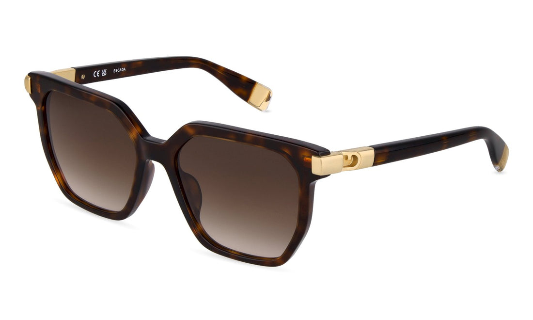 Óculos de sol furla sfub50 06ne havana geometric femenino tamanho 54mm - Vista principal
