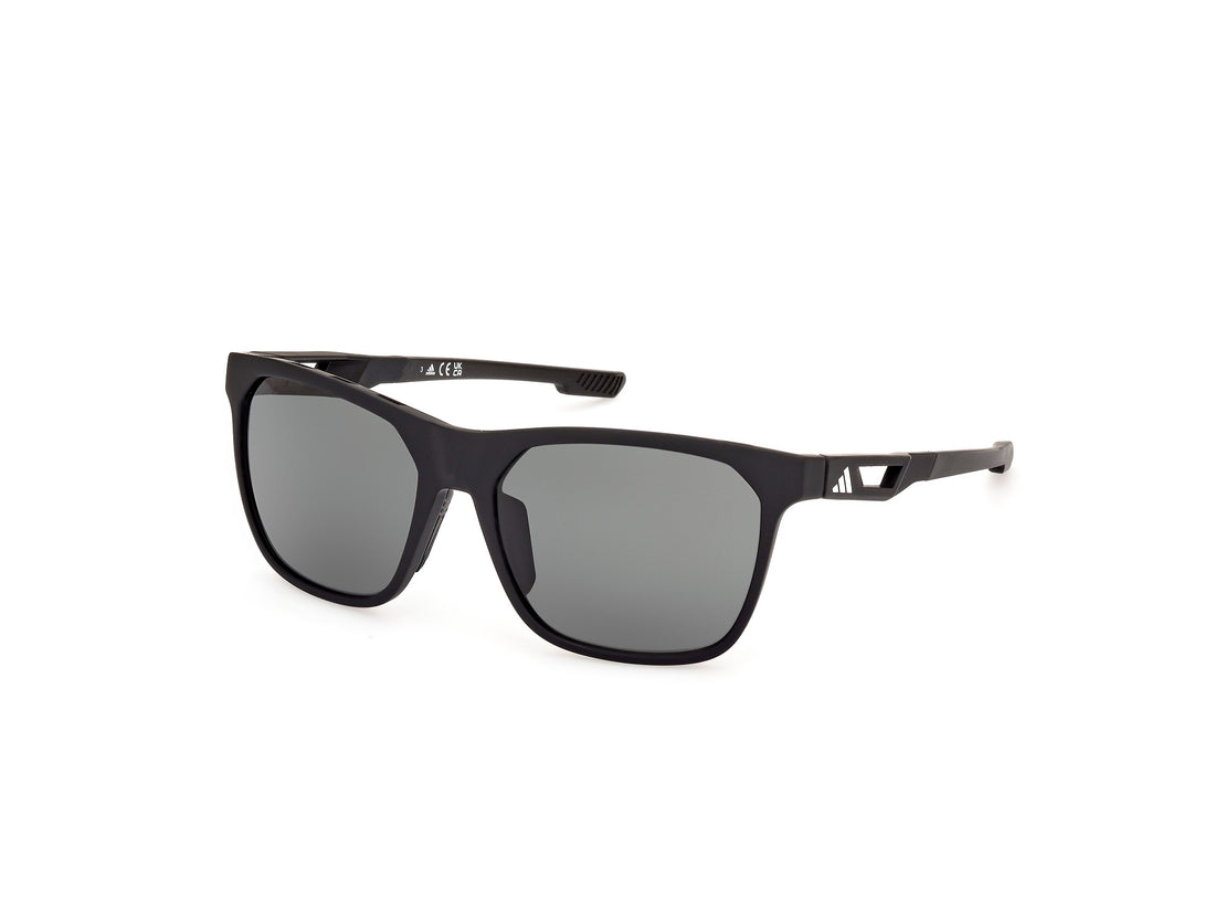 Solglasögon adidas sport sp0091 02n negro unisex storlek 55mm - Huvudvy