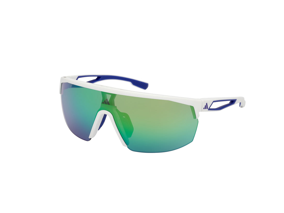 Solglasögon adidas sport sp0099 21q blanco shield unisex storlek 0mm - Huvudvy