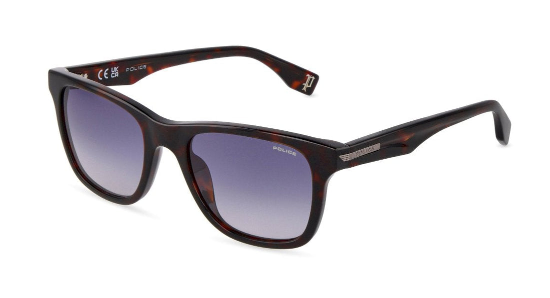 Occhiali da sole police splu68 0722 havana square masculino taglia 53mm - Vista principale