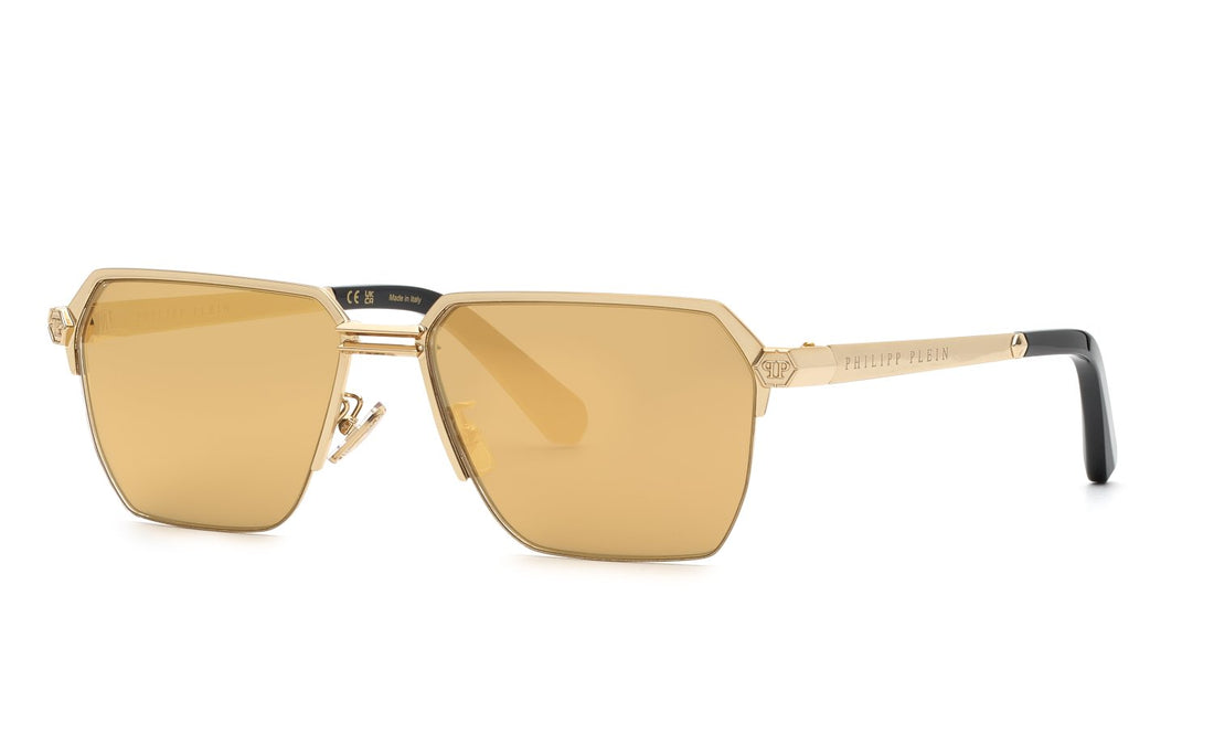 Lunettes de soleil philipp plein spp225 300g dorado square masculino taille 61mm - Vue principale