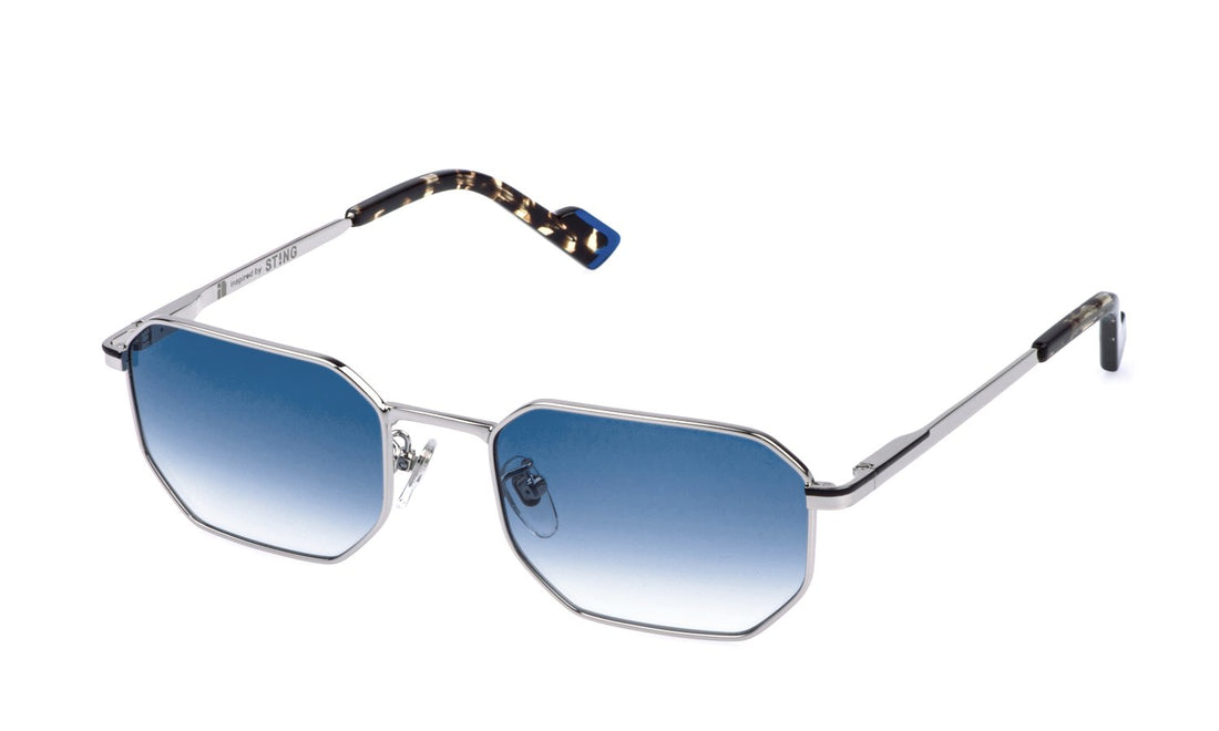 Sonnenbrillen sting sst581 0k07 plateado geometric masculino größe 55mm - Hauptansicht
