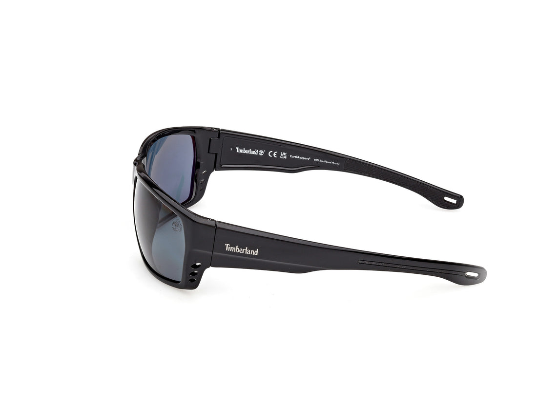 Óculos de sol timberland tb00002 05d negro rectangular masculino tamanho 64mm - Vista de detalhe