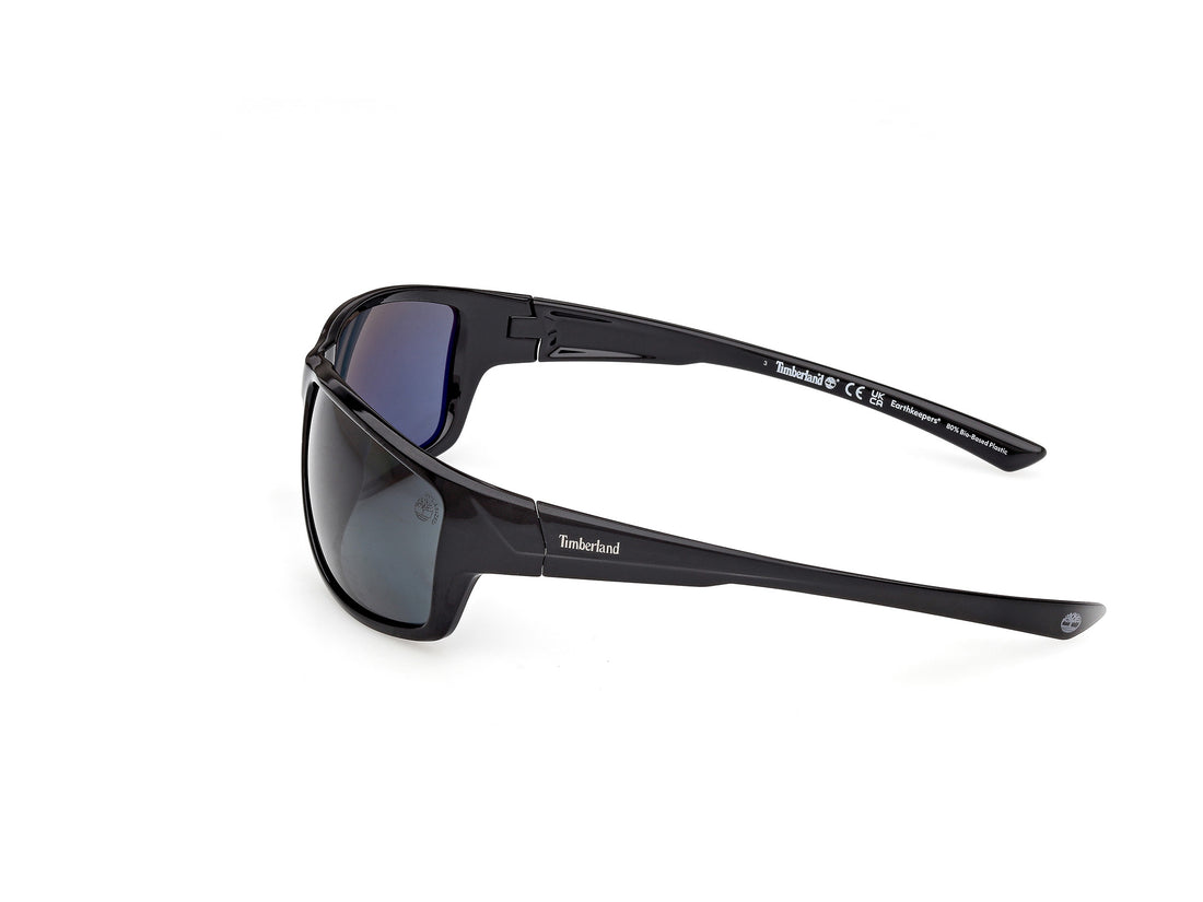 Óculos de sol timberland tb00003 01d negro rectangular masculino tamanho 65mm - Vista de detalhe