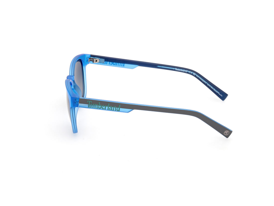 Óculos de sol timberland tb00014 91d azul round infantil tamanho 51mm - Vista de detalhe