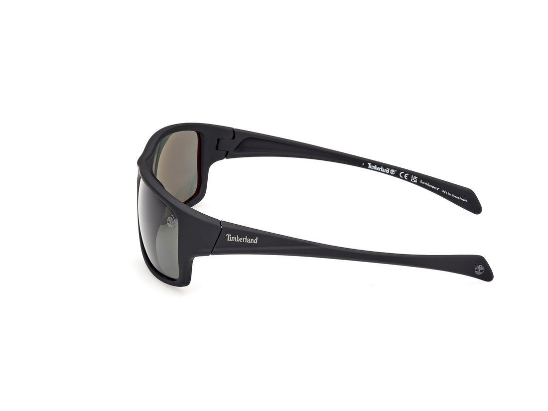 Óculos de sol timberland tb00017 02r negro rectangular masculino tamanho 61mm - Vista de detalhe