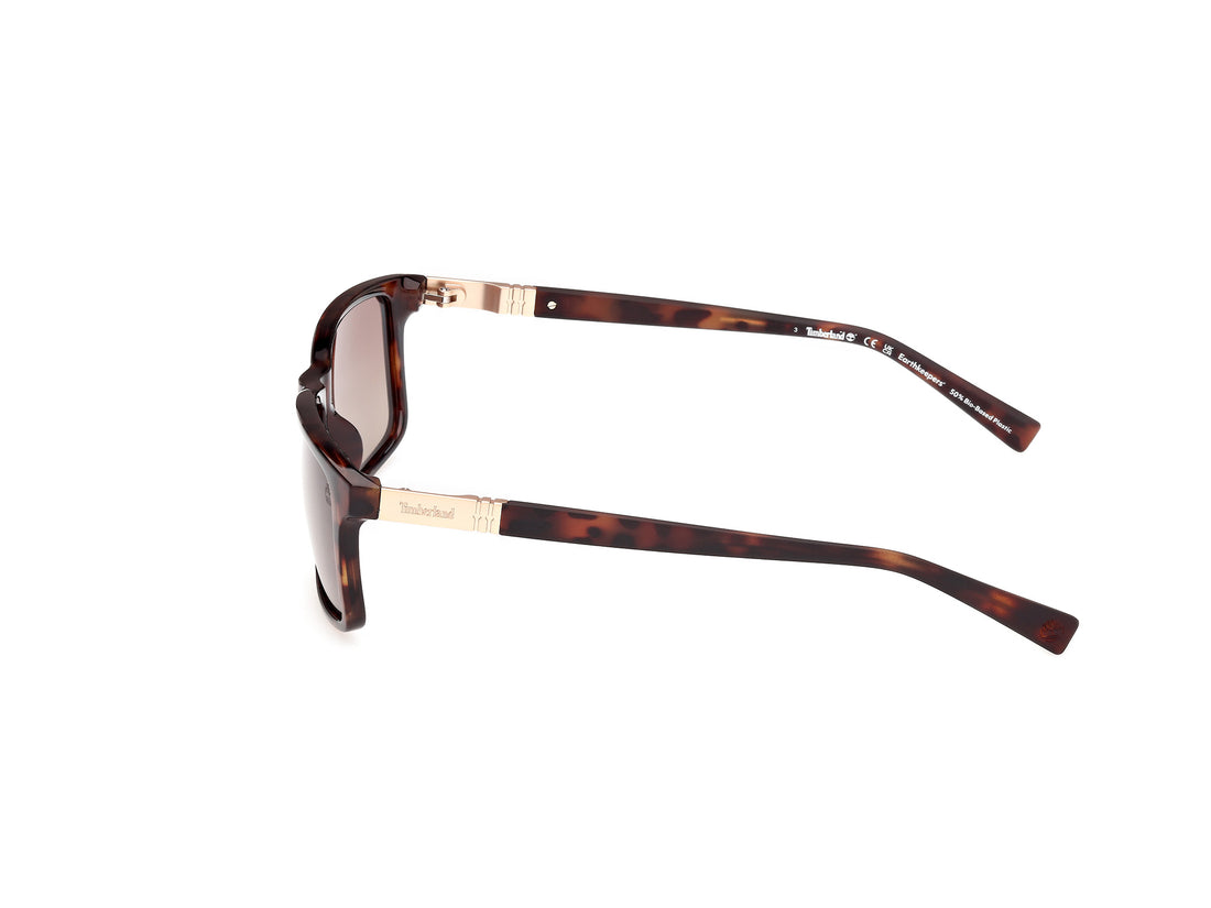 Óculos de sol timberland tb00019 52h havana rectangular masculino tamanho 58mm - Vista de detalhe