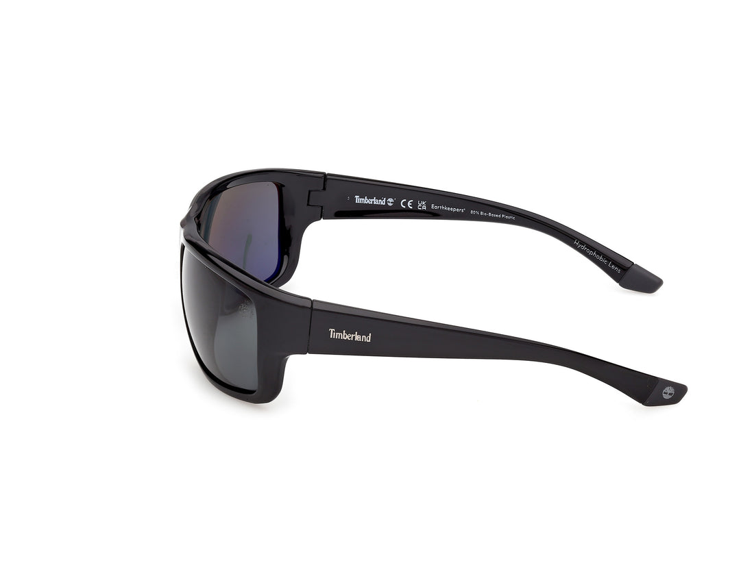 Óculos de sol timberland tb00067 01d negro rectangular masculino tamanho 65mm - Vista de detalhe