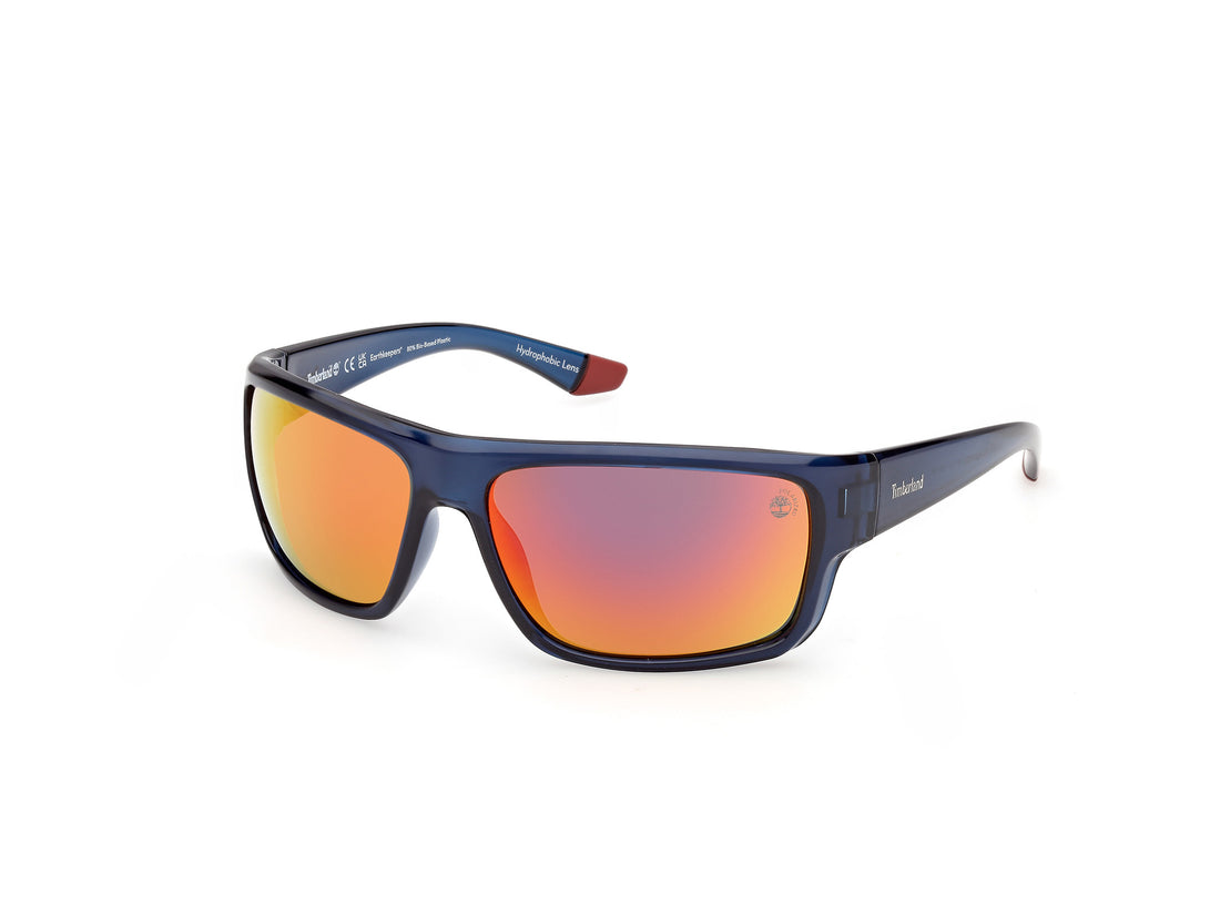 Óculos de sol timberland tb00067 90d azul rectangular masculino tamanho 65mm - Vista principal