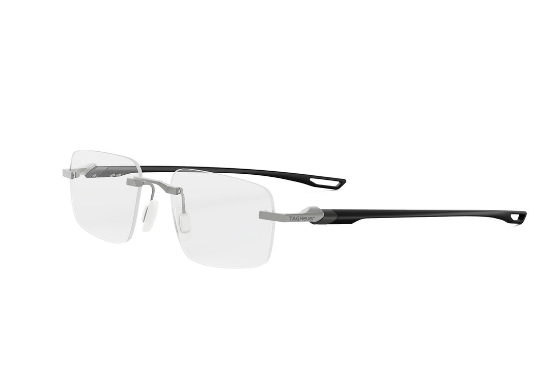 Prescription glasses tag heuer mini vingtsept rimless th50026u 007 silver rectangular masculino size 53mm - Main view