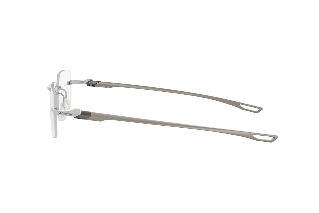 Prescription glasses tag heuer mini vingtsept rimless th50026u 016 silver rectangular masculino size 53mm - Detailed view
