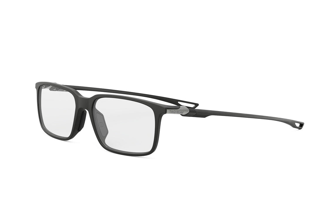 Prescription glasses tag heuer mini vingtsept th50028i 005 black rectangular masculino size 55mm - Main view