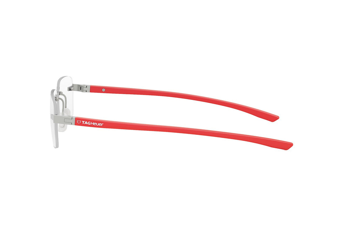 Prescription glasses tag heuer essential rimless th50030u 016 silver rectangular masculino size 54mm - Detailed view