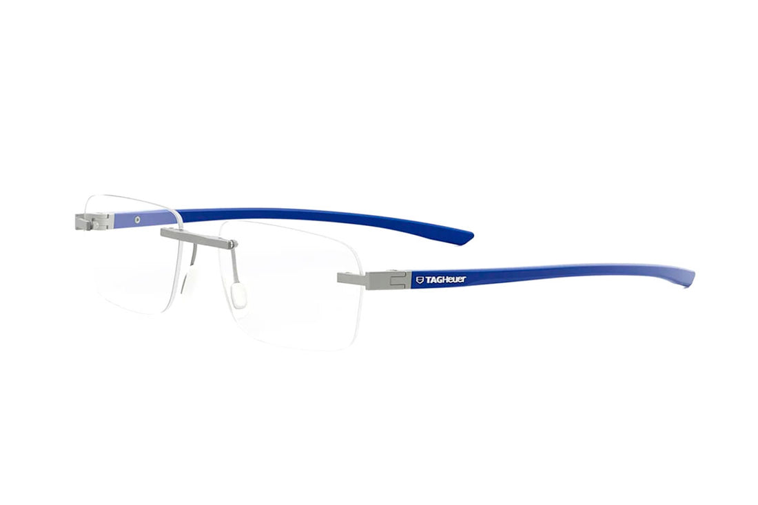 Prescription glasses tag heuer essential rimless th50030u 017 silver rectangular masculino size 54mm - Main view