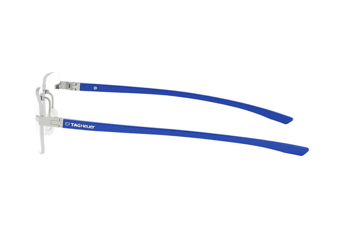 Prescription glasses tag heuer essential rimless th50030u 017 silver rectangular masculino size 54mm - Detailed view