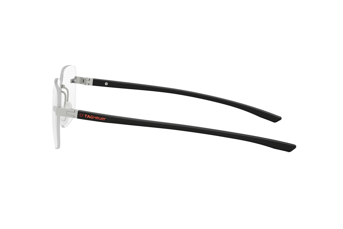 Prescription glasses tag heuer essential rimless th50031u 007 silver rectangular masculino size 56mm - Detailed view