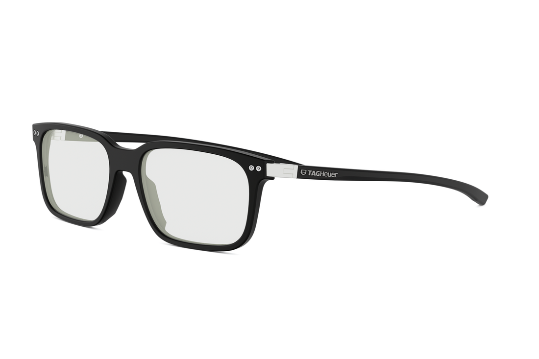 Prescription glasses tag heuer essential tile th50056i 002 black rectangular masculino size 57mm - Main view
