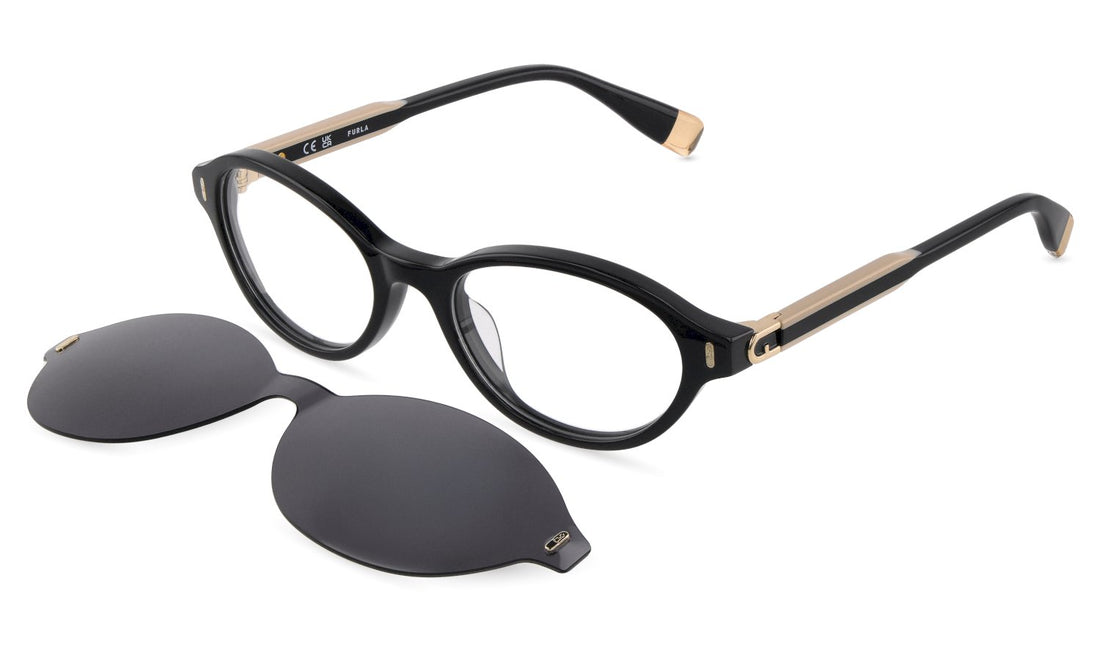 Óculos graduados furla ufub54 700p negro oval femenino tamanho 51mm - Vista principal