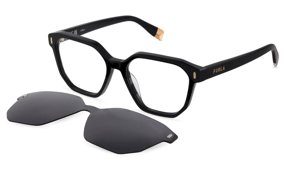 Óculos graduados furla ufub58 700p negro geometric femenino tamanho 52mm - Vista principal