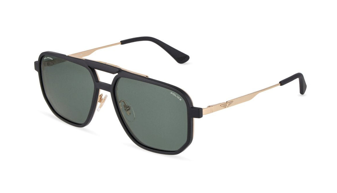 Gafas graduadas police uplu55 302p dorado geometric masculino talla 57mm - Vista principal