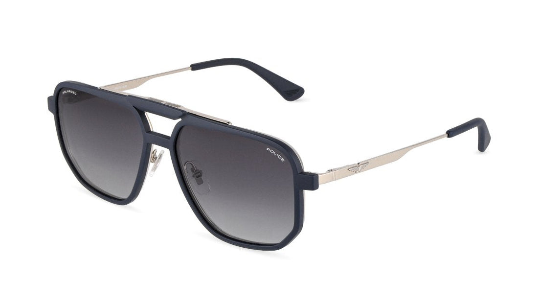 Gafas graduadas police uplu55 579p plateado geometric masculino talla 57mm - Vista principal