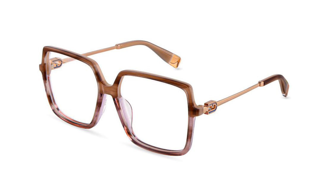 Occhiali da vista furla vfu872 099g marron square femenino taglia 55mm - Vista principale