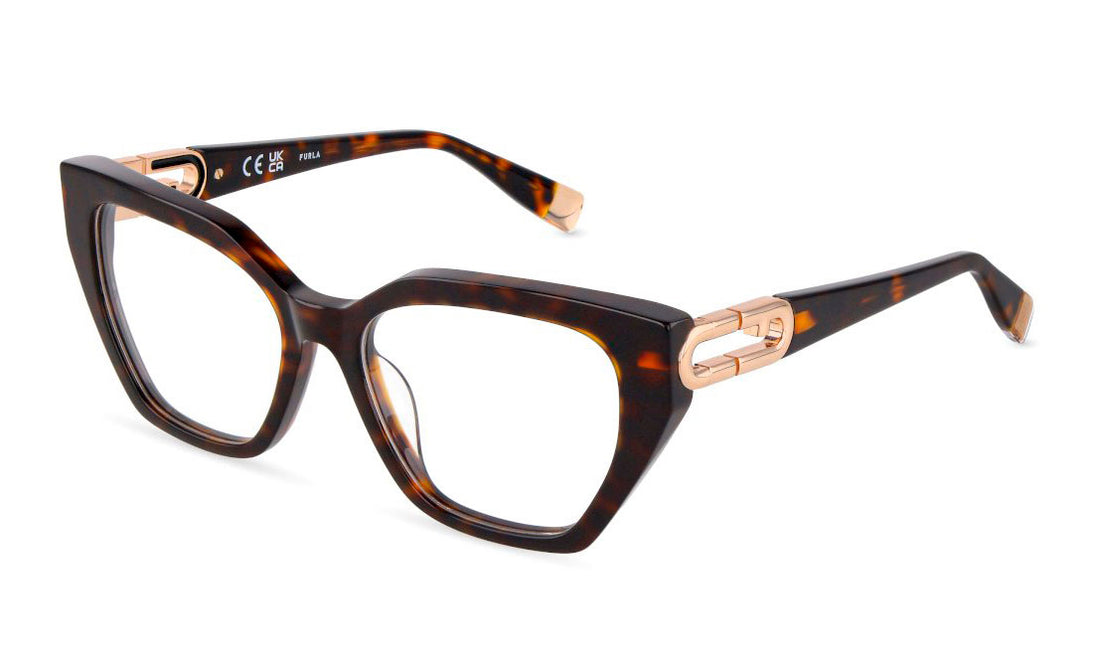 Gafas graduadas furla vfua94 0706 havana square femenino talla 54mm - Vista principal