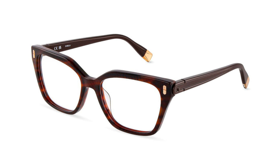 Gafas graduadas furla vfua95 0c10 havana square femenino talla 54mm - Vista principal