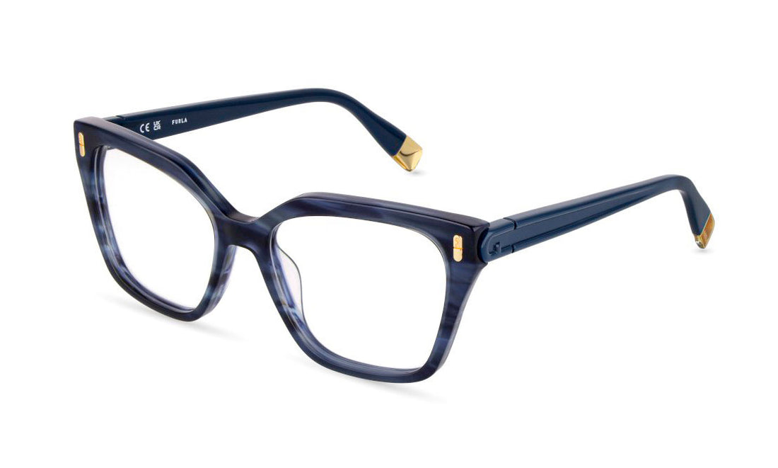 Gafas graduadas furla vfua95 0gbl azul square femenino talla 54mm - Vista principal