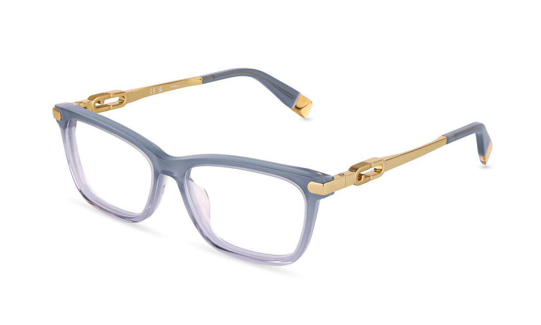 Gafas graduadas furla vfub02 0ack azul square femenino talla 54mm - Vista principal