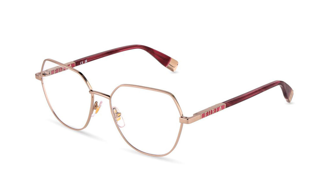 Gafas graduadas furla vfub06 0a39 dorado square femenino talla 54mm - Vista principal