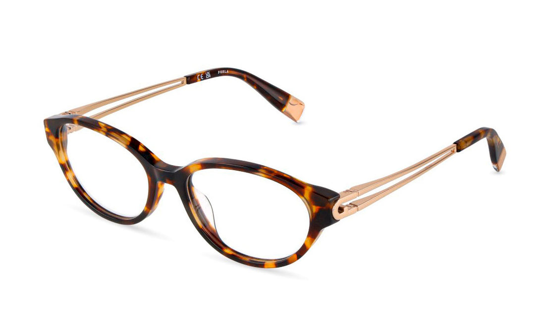 Gafas graduadas furla vfub31 0741 havana oval femenino talla 53mm - Vista principal