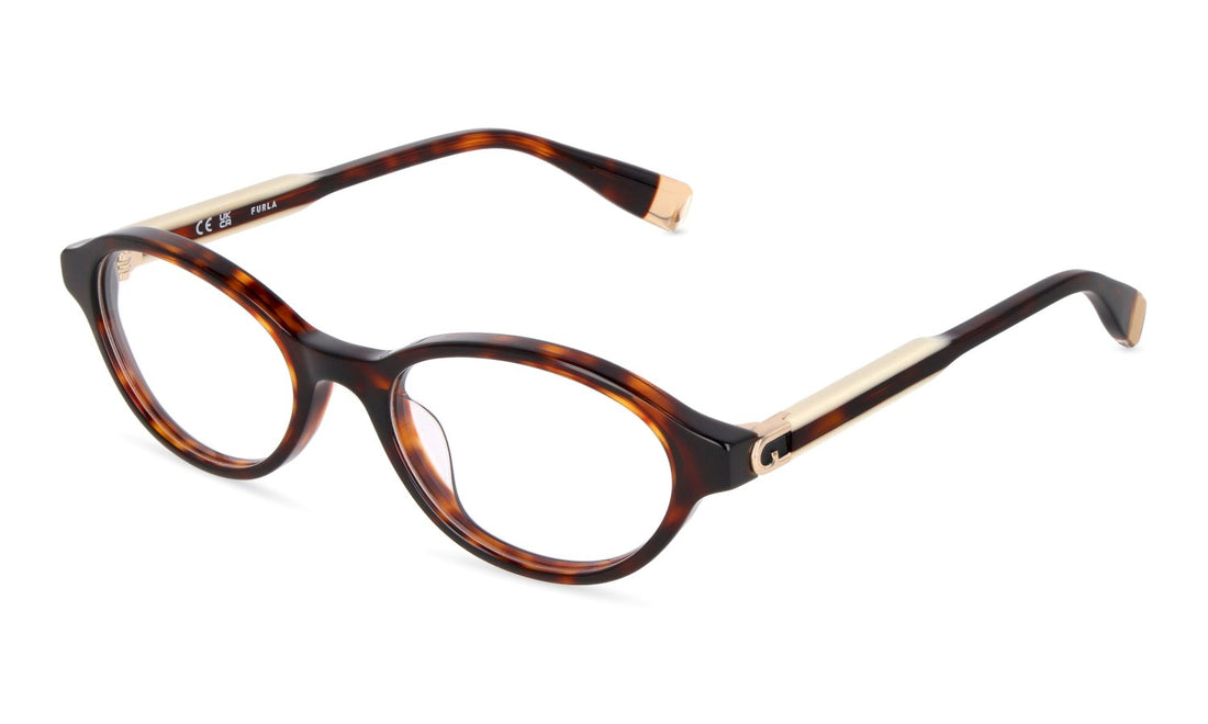 Lunettes de vue furla vfub54 0714 havana oval femenino taille 51mm - Vue principale