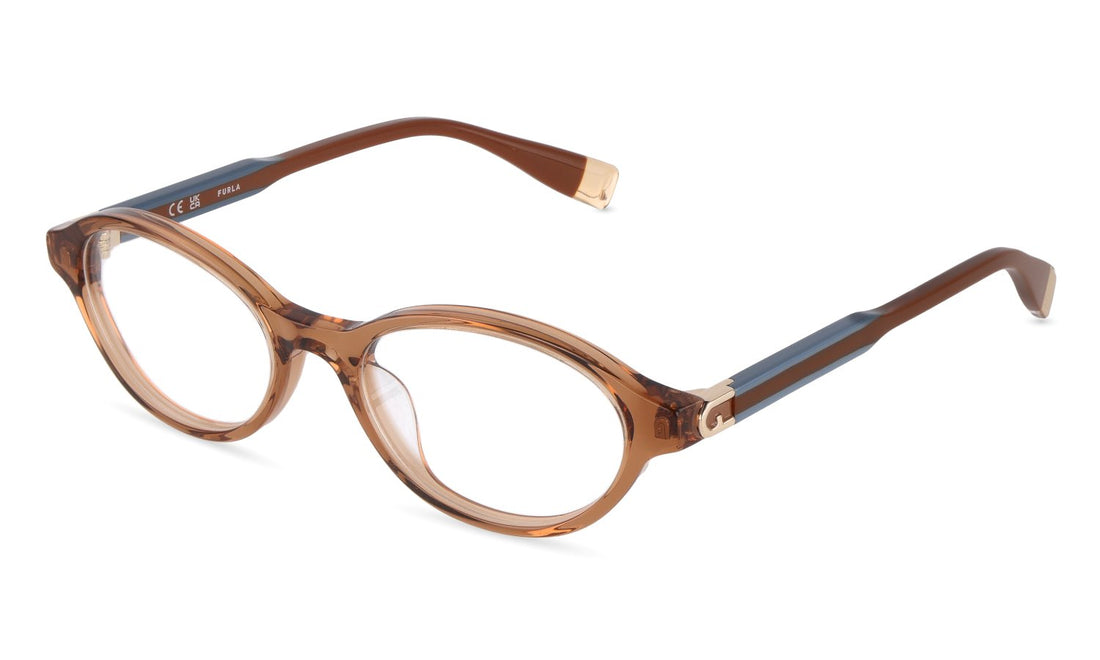 Lunettes de vue furla vfub54 0d67 amarillo oval femenino taille 51mm - Vue principale