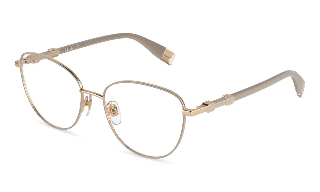 Óculos graduados furla vfub57 0f47 dorado butterfly femenino tamanho 54mm - Vista principal